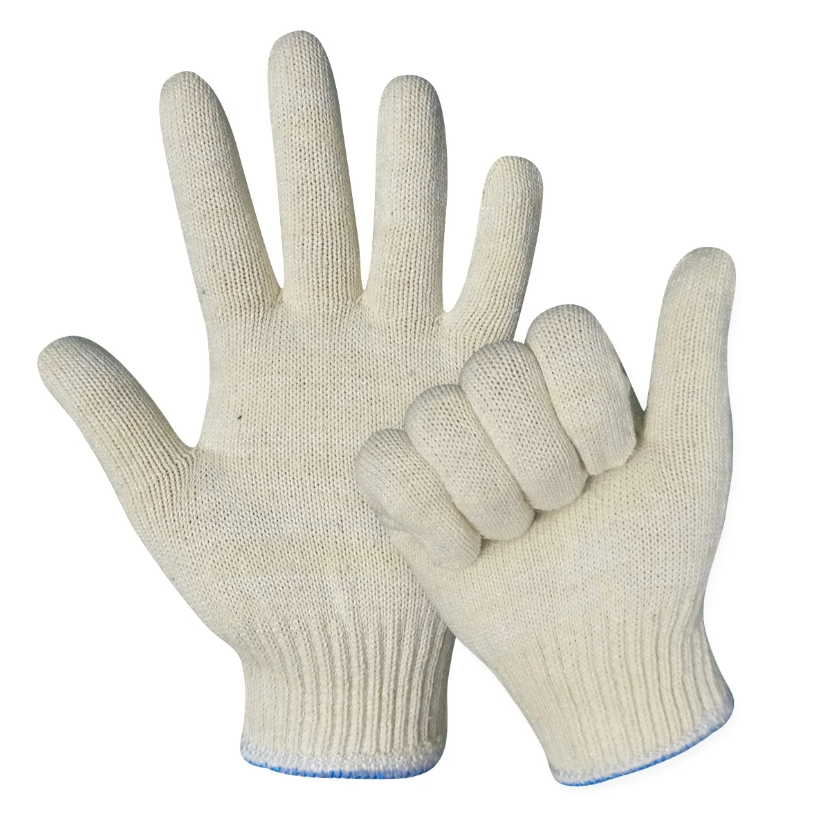 High Quality Korean Men Women Cheap Safety Labor Protection Garden White  Cotton Knitted Hand Work Gloves