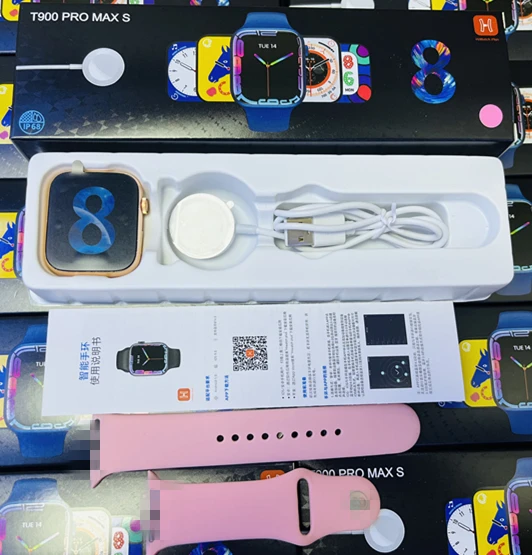 2023 Best Clone Series 8 Smartwatch T900 Pro Max S Ip68 Waterproof