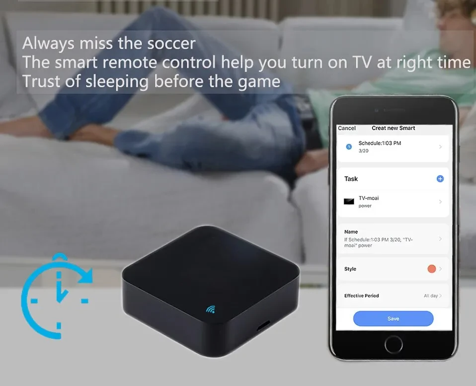 Tuya WiFi RF IR Remote Control 433MHz/315MHz for Smart Home Via SmartLife for Air Conditioner ALL TV Support Alexa,Google Home