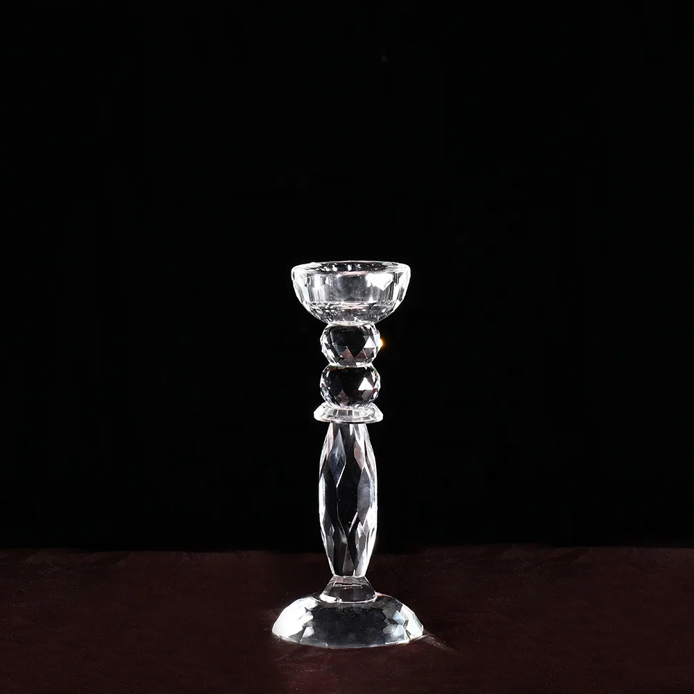 MH-TZ0529 кристально чистый подсвечник стеклянный