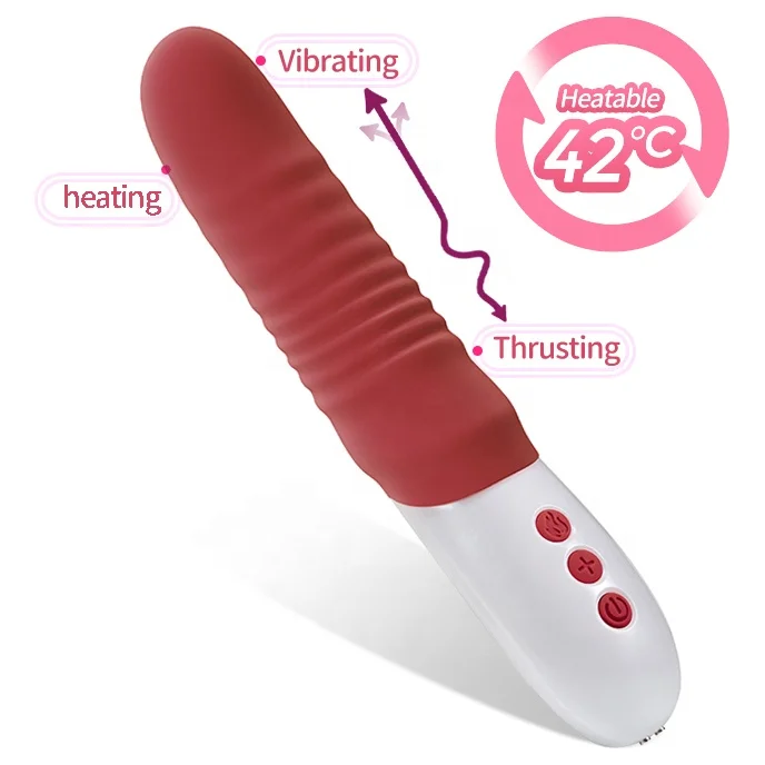 Rampant Rechargeable Thrusting Dildo Vibrator Heated Telescopic Sex Toy for  Women