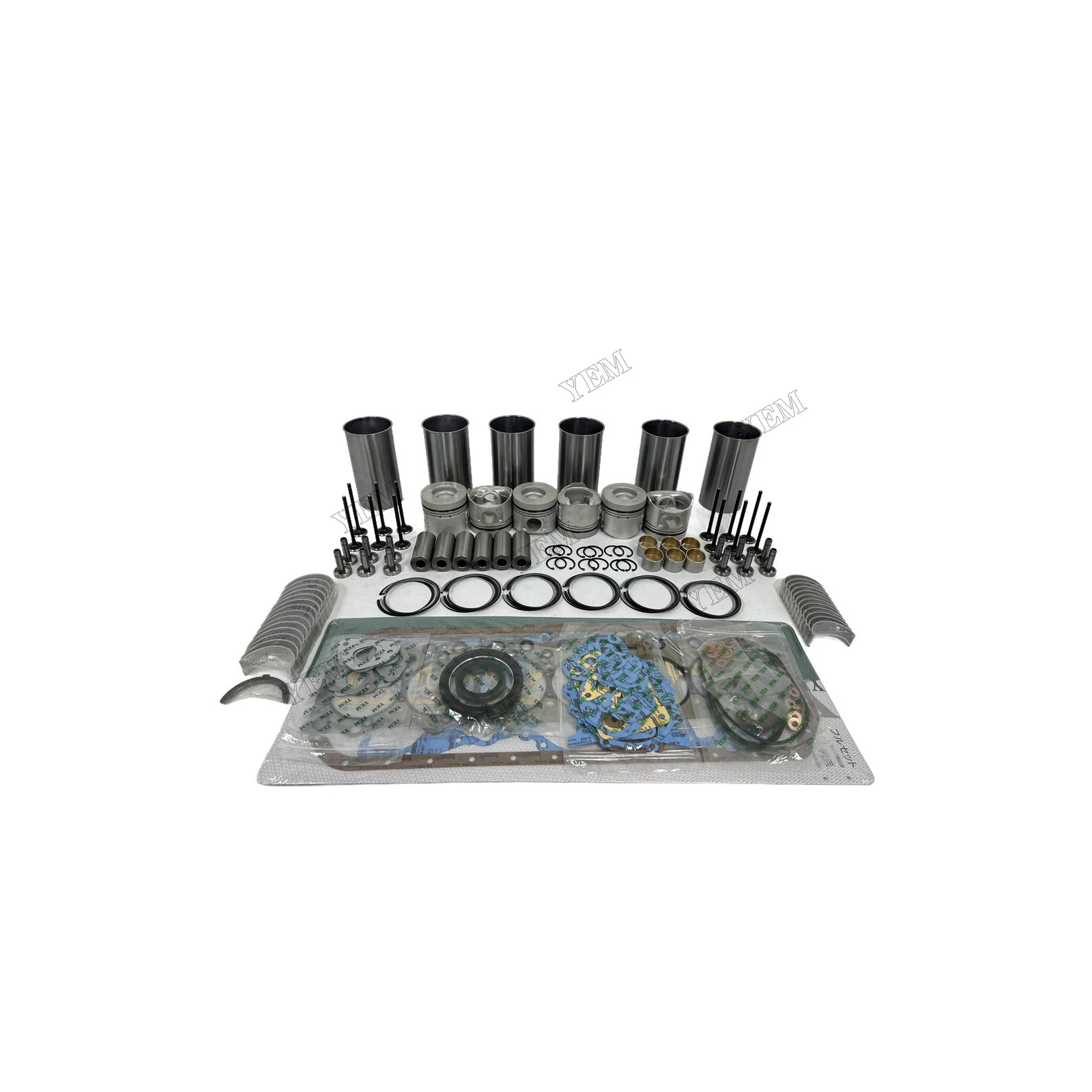 Overhaul Repair Kit With Valves Engine Bearings Cylinder Liner Piston Rings Full Gasket Kit for Isuzu 6BG1 Engine Spare Parts