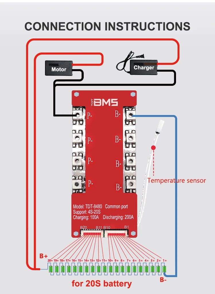 Bms 4s 100a схема подключения