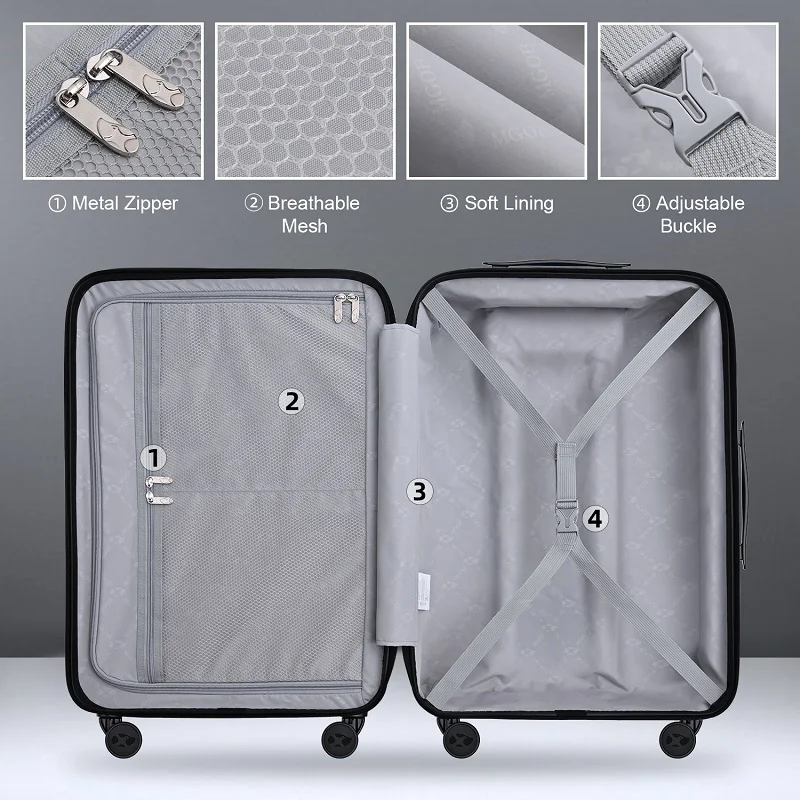 Mgob Cabin Luggage Trolley Airport Case Luggage Bags & Cases Big ...
