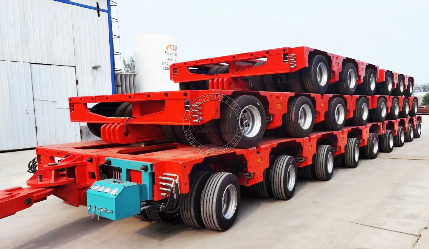 Pipe Transport Trailer Multi-axle Lowboy Semitrailers Hydraulic Axle ...