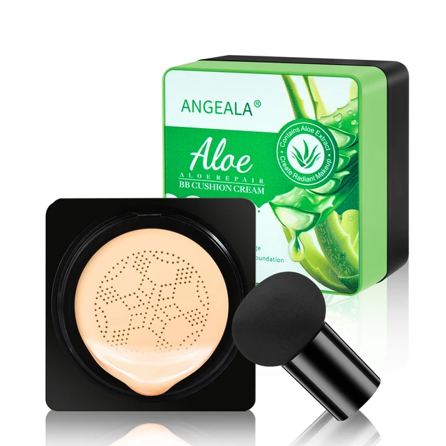 ANGEALA Aloe Air Cushion BB Cream Waterproof Cosmetics Oil Control Cc Cream Air Cushion Foundation Makeup Bb Cream