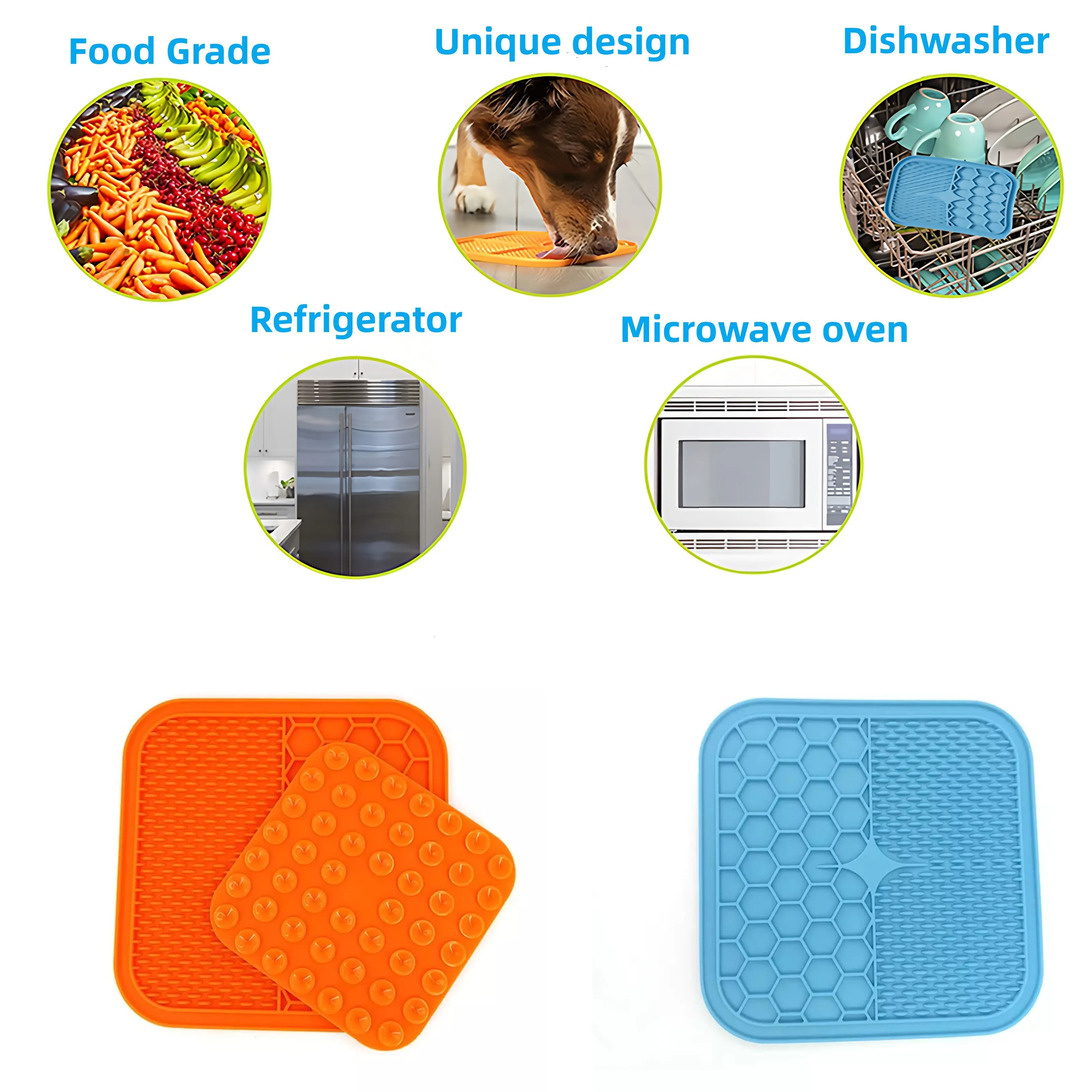 Kinpack Pet Lick Mat Nostick Slower Feeding Pad For Dogs Licky Mat