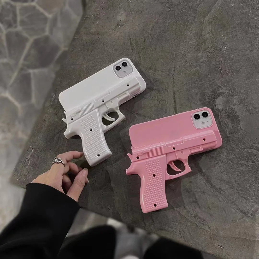 Hot Sale 3D Funny Innovative Earphone Case for iPhone 16 Pro Max 15 14 13 12 Creative Pistol Design Cover case Hot Sale 3D Funny Innovative Earphone Case for iPhone 16 Pro Max 15 14 13 12 Creative Pistol Design Cover case