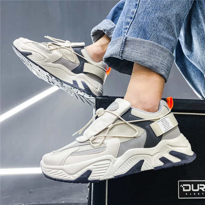 Stylish Men's Basketball Sports Running Shoes New Design Chunky Dad  Sneakers Comfortable Fashion Mesh Lining for Winter Spring