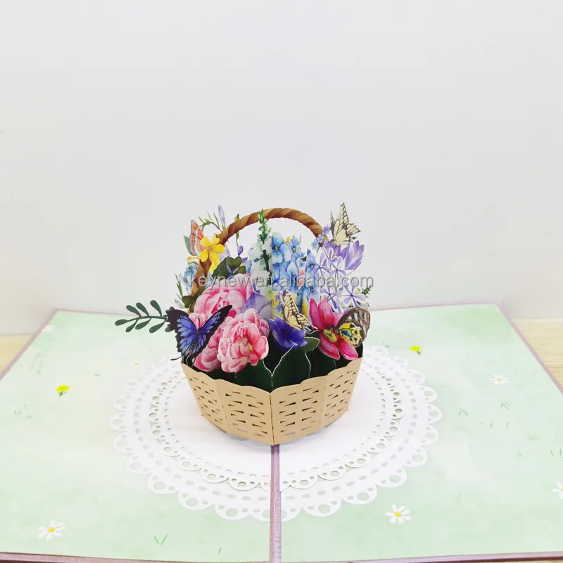 Flying Butterflies Pop Up Card 3d Flower Butterfly Birthday Card ...