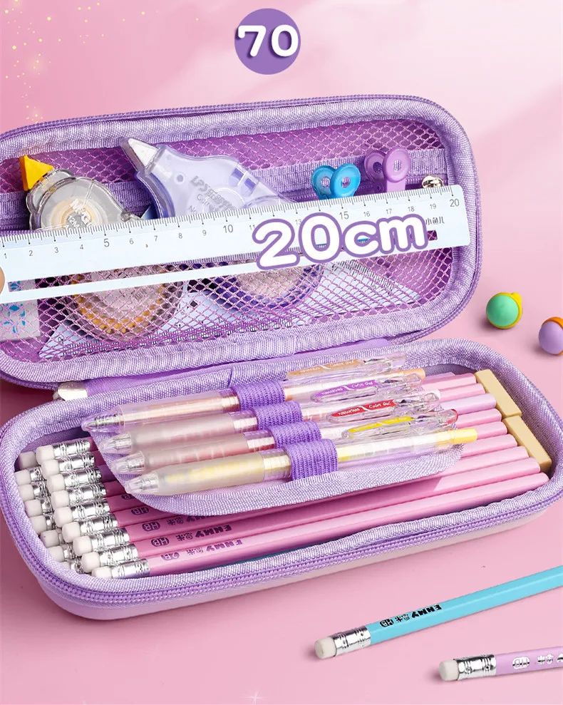 3D EVA unicorn cute pencil case cartoon stationery box girls Color pencil  box student pen case school supplies gifts ipad case