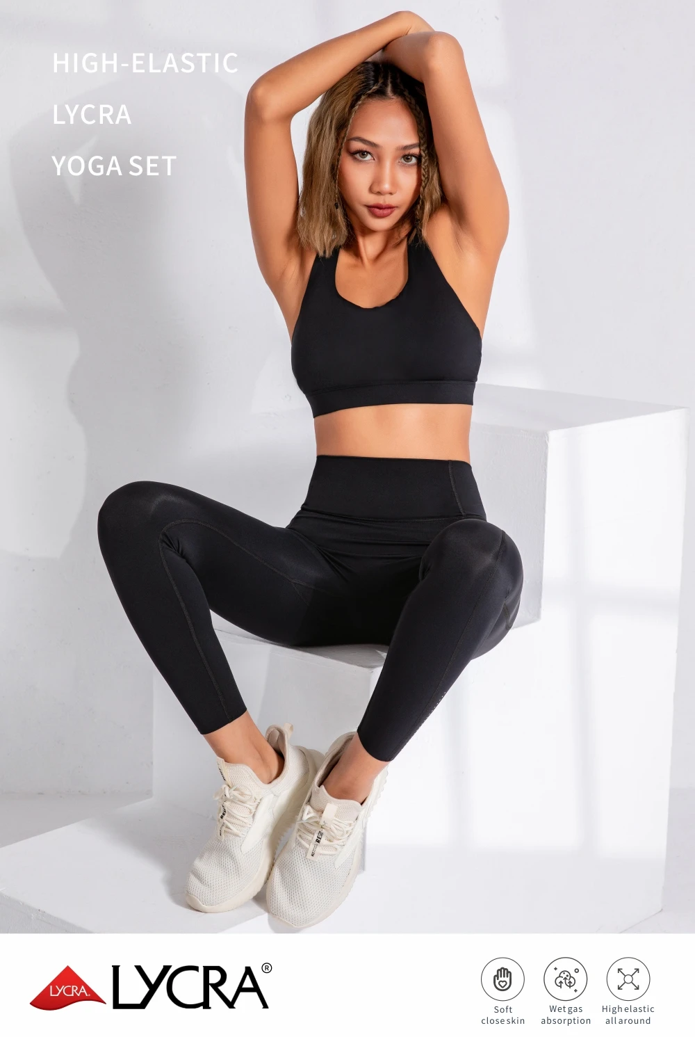 Workout Sets For Women 2 Piece High Waisted Leggings With Padded Sports Bra  Sets Yoga Outfit Jogging Gym Clothes - Buy Women 2 Piece High Waisted  Leggings With Padded Sports Bra,Sports Bra
