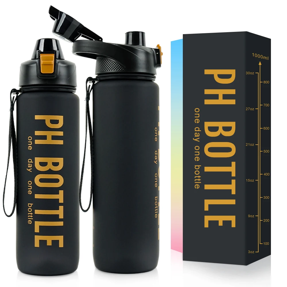 RevoGoodies Bouteille d'eau de motivation 2 litres avec marqueur de temps - Gourde