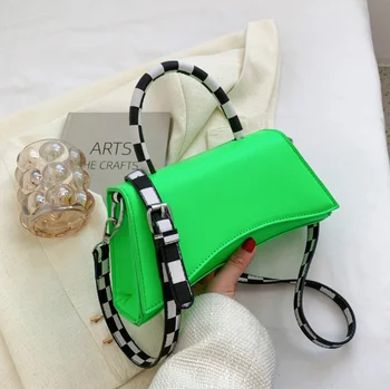 Fashion Summer Neon Green Women Bag 2022 Bright Candy Color Cute Lady Designer Purse Handbag