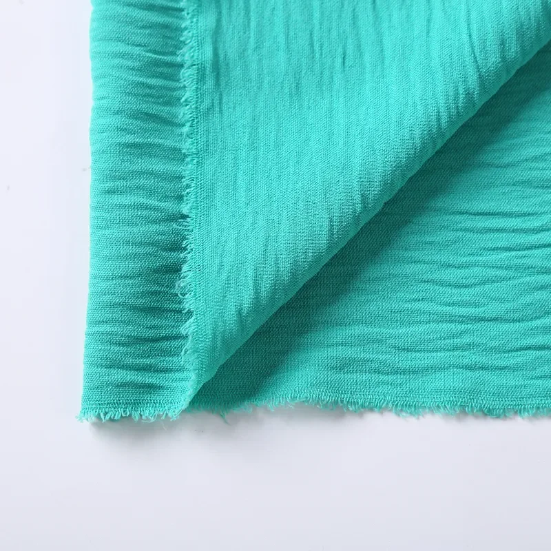 Wrinkle Fabrics Customize Color Plain Dyed 100% Polyester Woven Crinkle CEY Crepe for Clothing Women Free Sample Hebei China