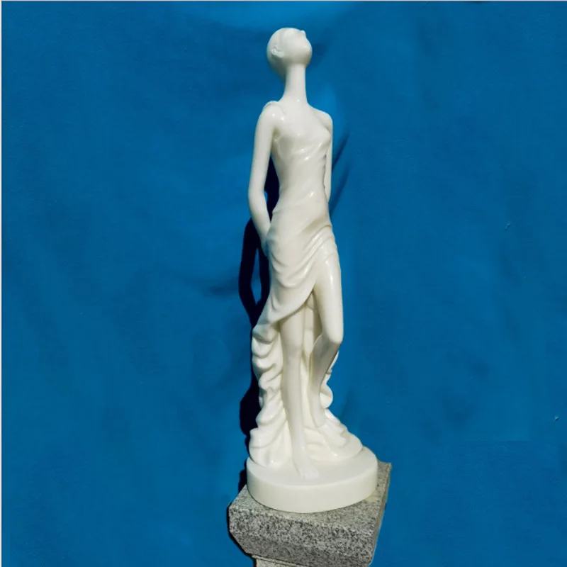 product white statue stone carving life size garden landscaping home decoration religious figure sculpture marble-4