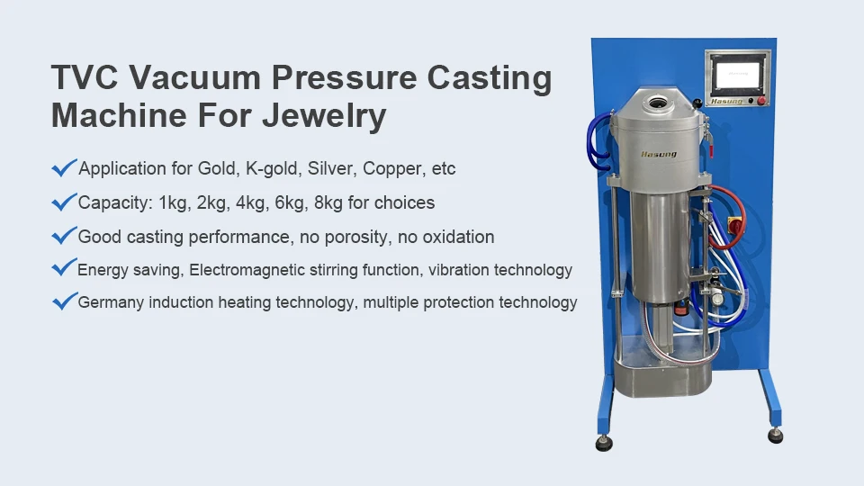 Hasung - Vaccum type 2kg mini jewelry casting machine for gold