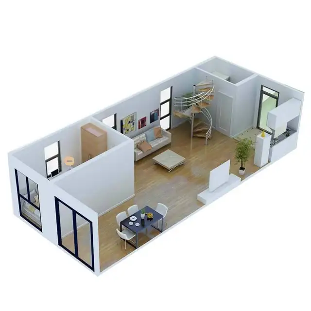 China Manufacturer's Modern Prefabricated Steel Container House Villa Movable Unit Mining Camp Hospital Dormitory Labor Hotel