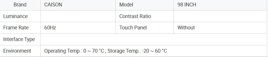 Specifications