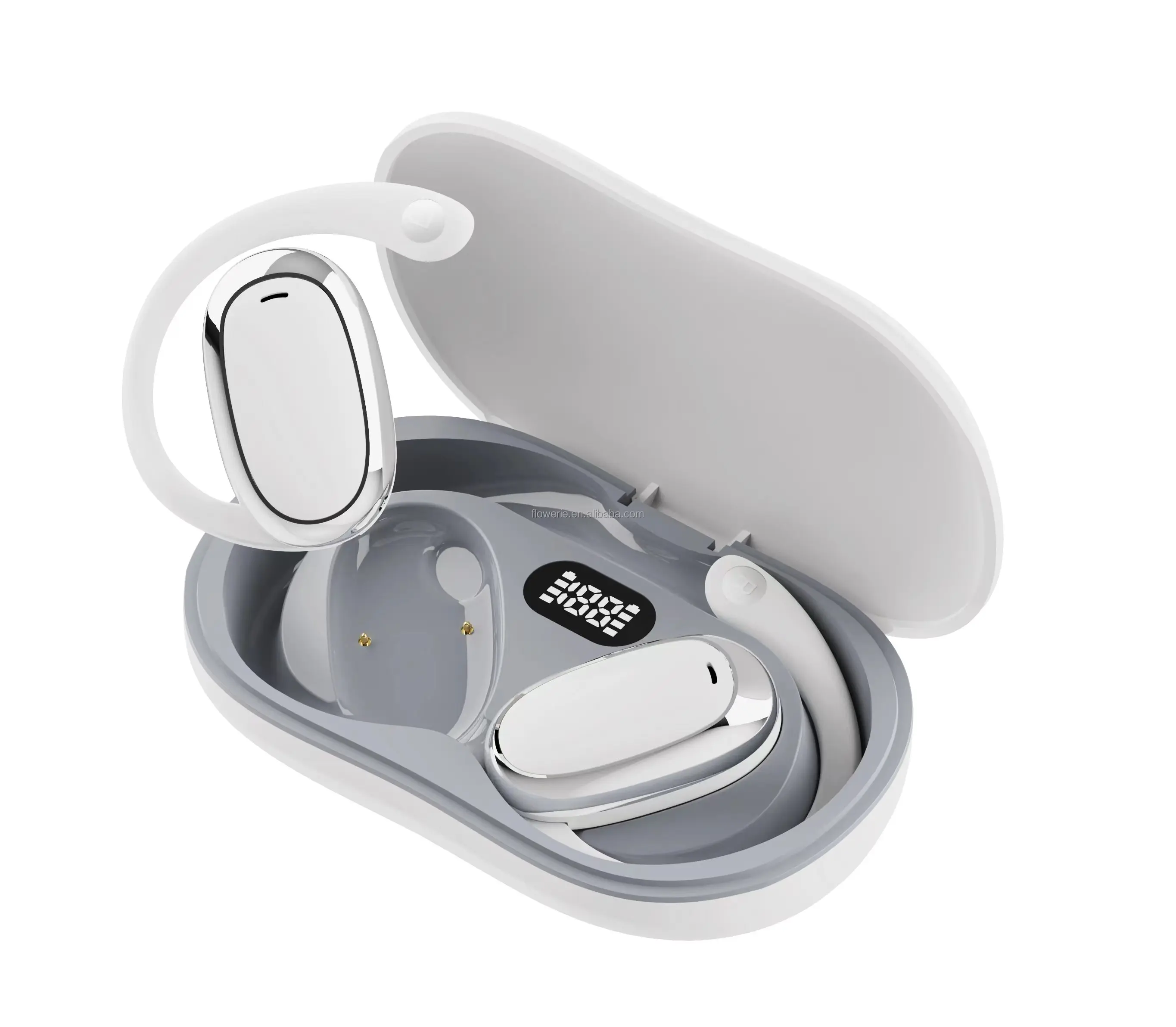 IPX-5 Digital Display True Low Latency TWS Earphones & Headphones ANC Noise Cancelling Over-Ear Hook Sports Wireless Earbuds