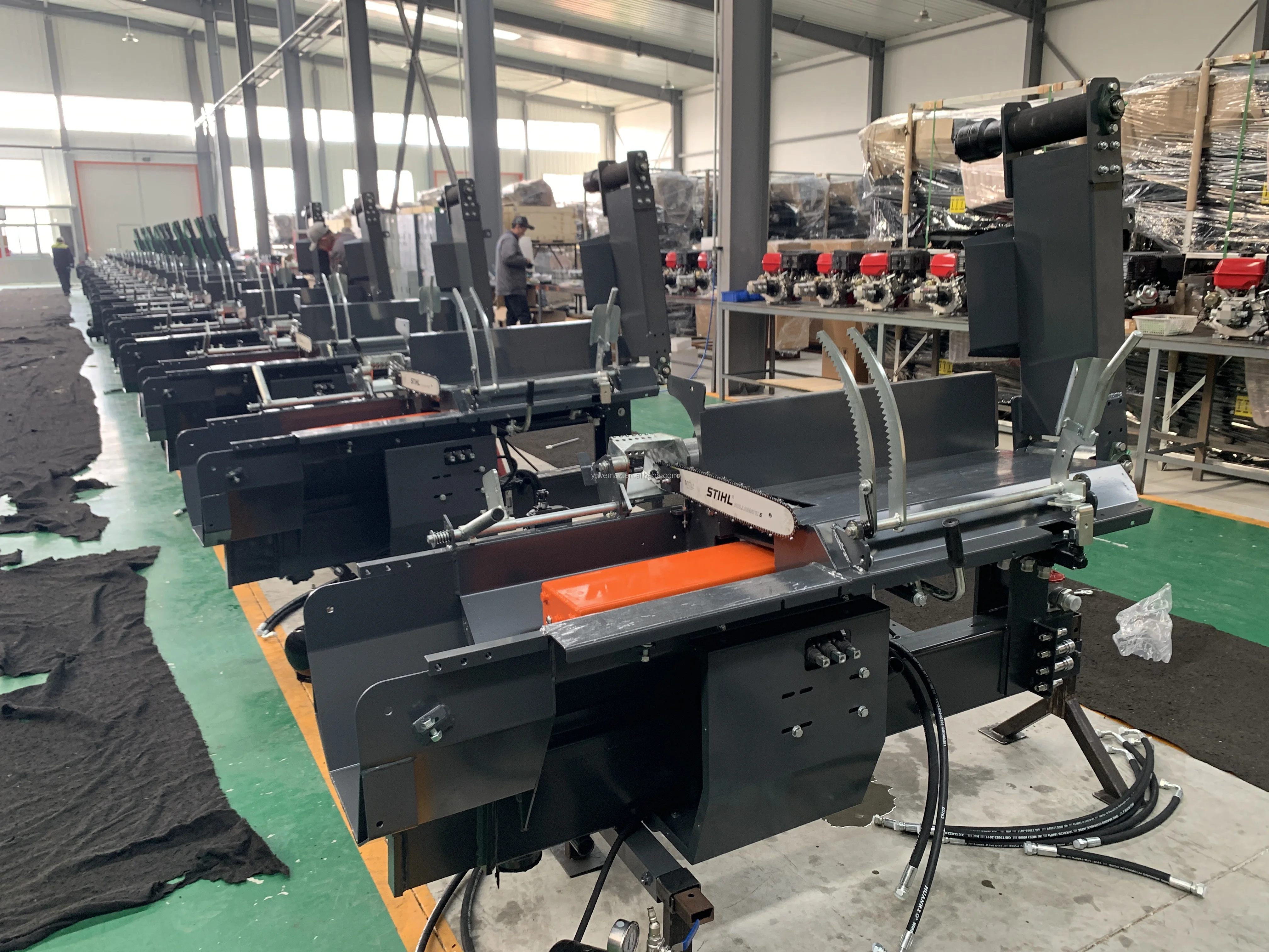 20ton Electric Wood Processor With Log Table / Wood Processor With Tuv ...