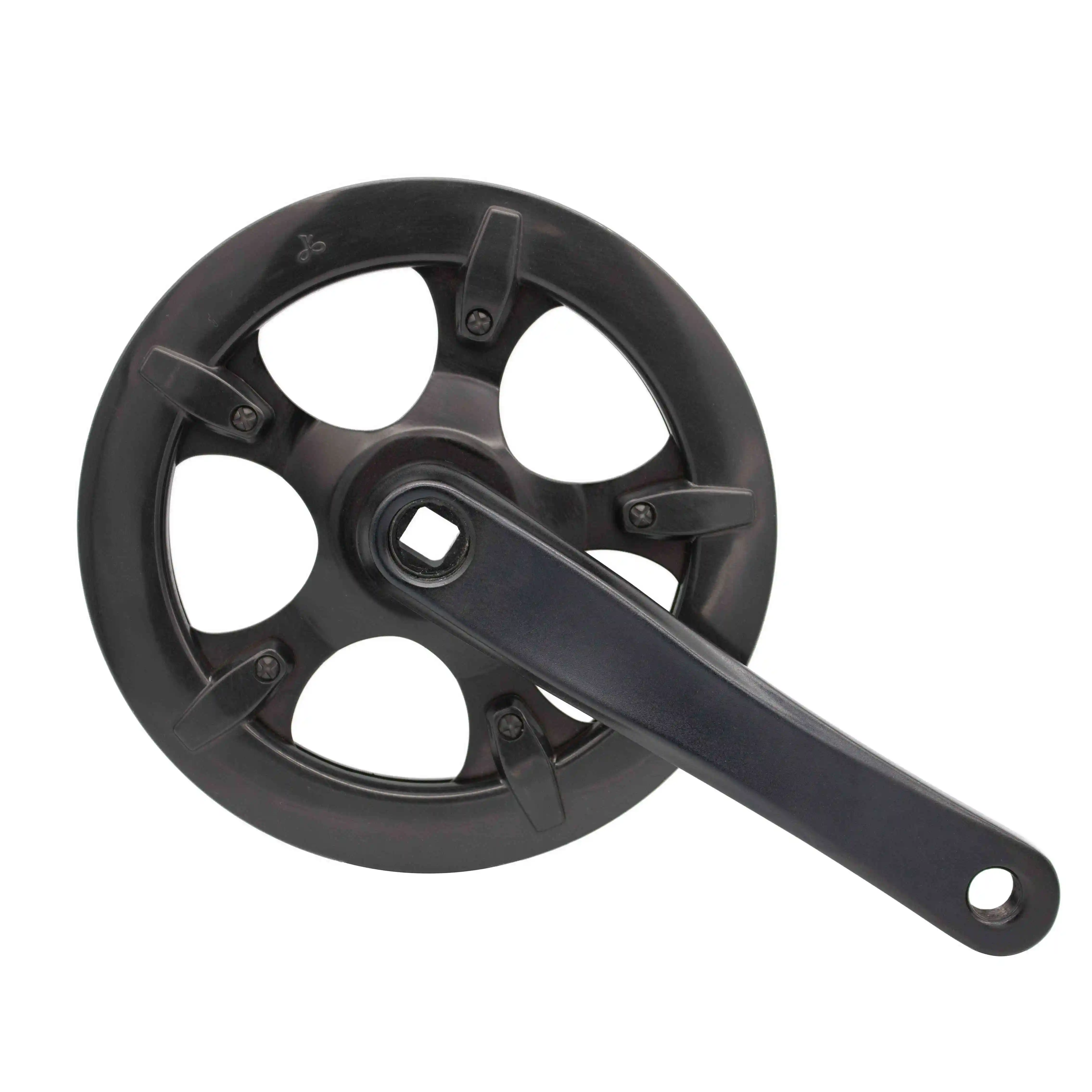 Folding Bike Chainwheel & Crankset with Double Plastic Chain Guard