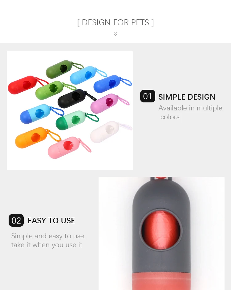 Dog Accessories Outdoor Plastic Luxury Dog Waste Poo Poop Bags Holder