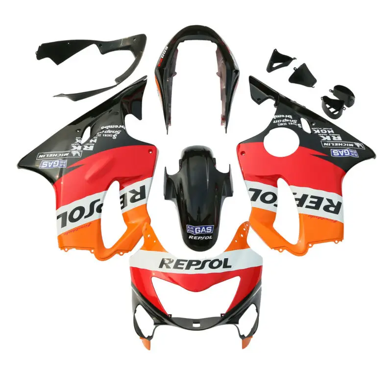 XINMATUO XF-4017-04 Injection ABS Fairing Bodywork Kit for Honda CBR600F4 CBR 600 F4 99 00 Repsol 4A