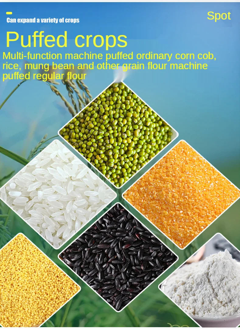 Multifunction Cereal Bulking Machine Puffed Snack Food Extruder Making Machine Auto Corn Rice Puffing Machine - Image 2