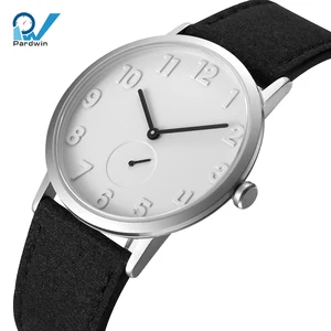 Silver Color Stainless Steel Case Leather Strap Crystal Sub Small Second Hands Minimal Classic Sport Fashion Water Resistant