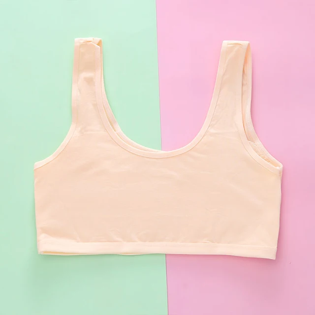 Wholesale Vest Style Bra for Teen Girls Cartoon Printed Free Size Cotton  Cami Bra  Solid Bralette  Bra for School Girl