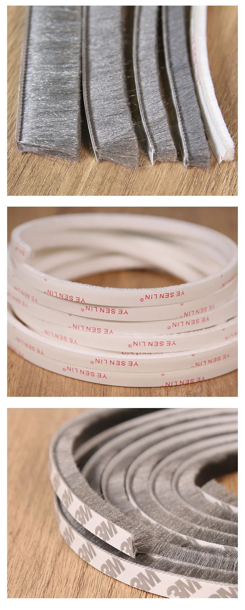 Pvc And Aluminum Window And Door Weather Strips Wool Wool Sealing Strip