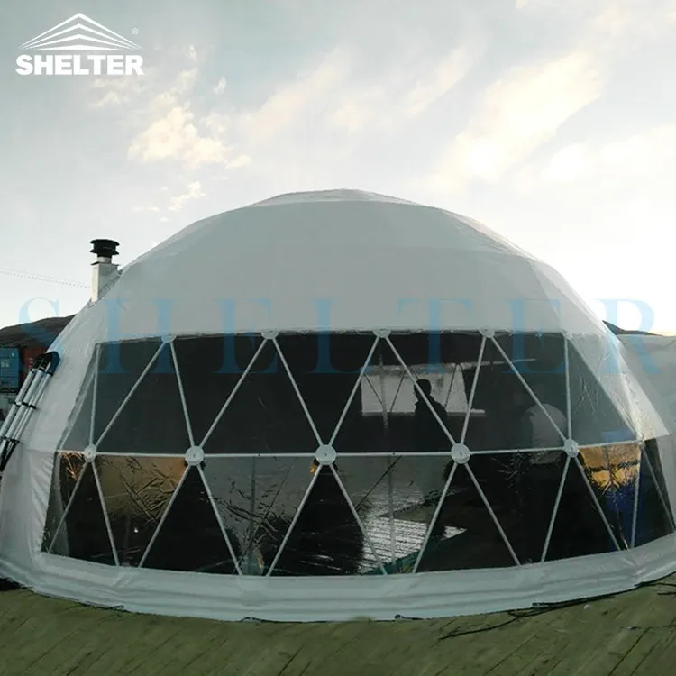 Strong Steel Structure Prefab Geo Dome House Glamping Domos for Living Hotel Factory