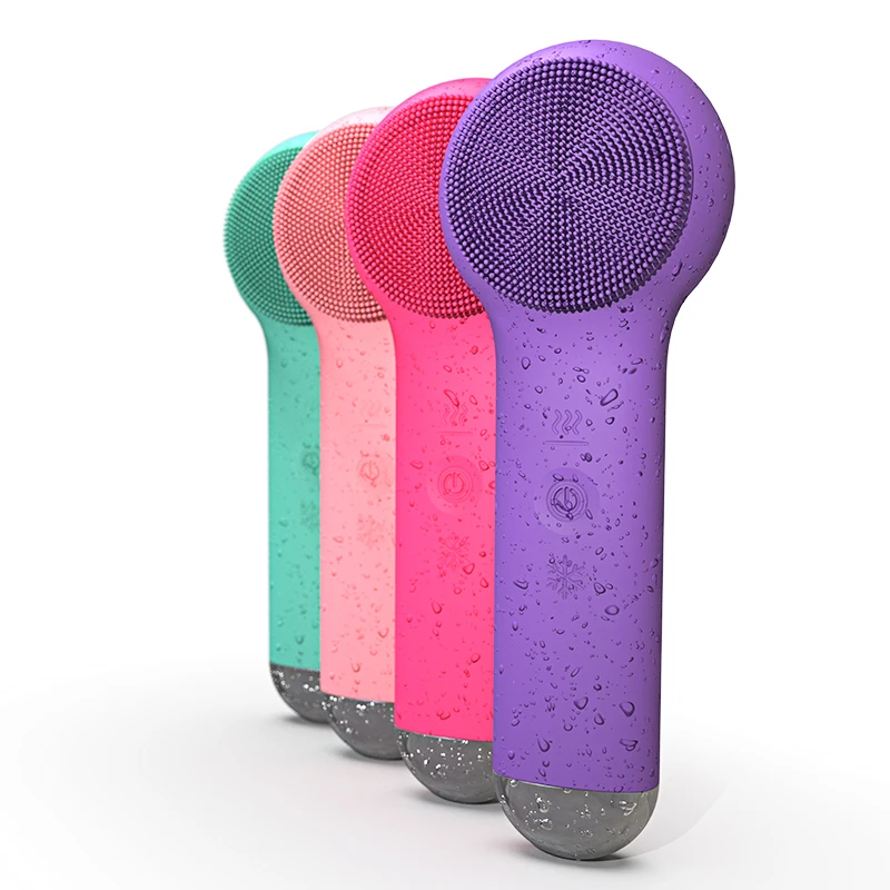 2021 New Arrival Super 3 in 1 Electric Facial Cleaning Brush Device Sonic Wireless Face Cleansing Brush for Home Use