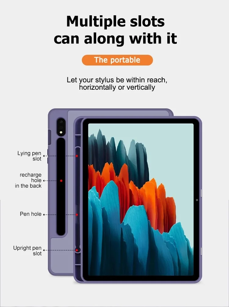 Leather Smart Cover Stand Tpu Back Folio Tablet Case With S Pen Holder