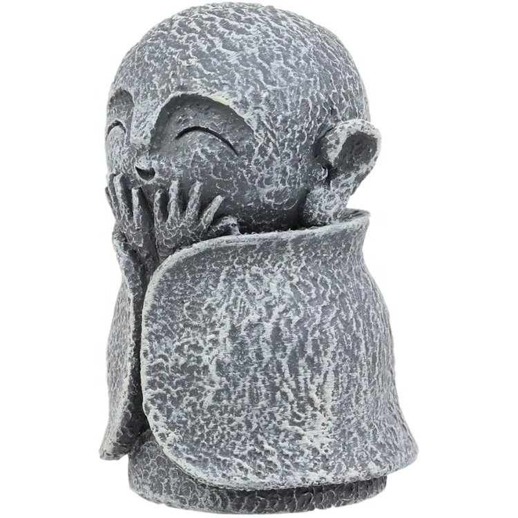 happy joyful jizo monk miniature japanese statue,bodhisattva