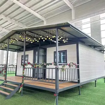 China Hot Sale 20ft 40ft Expandable Foldable Container House Prefab for Villas Mobile Tiny Home Ready Made to Live in