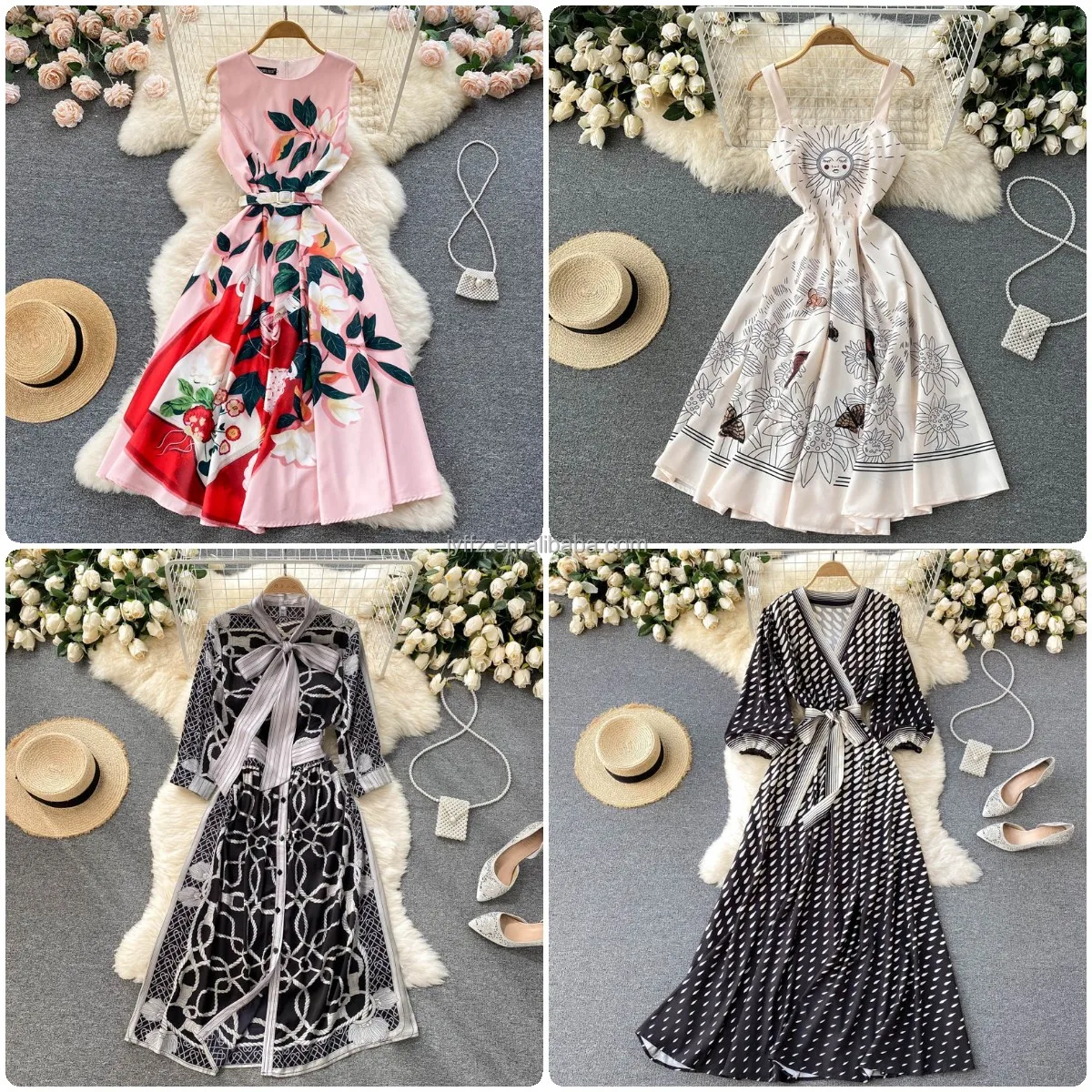 2022 summer fashion elegant dress French women's clothing manufacturers wholesale
