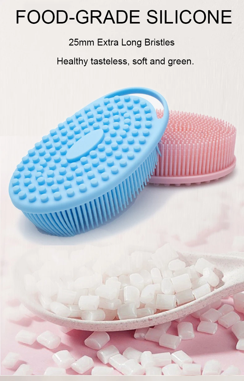Wholesale Silicone Body Brush Shower Scrubber Double Sided Exfoliating