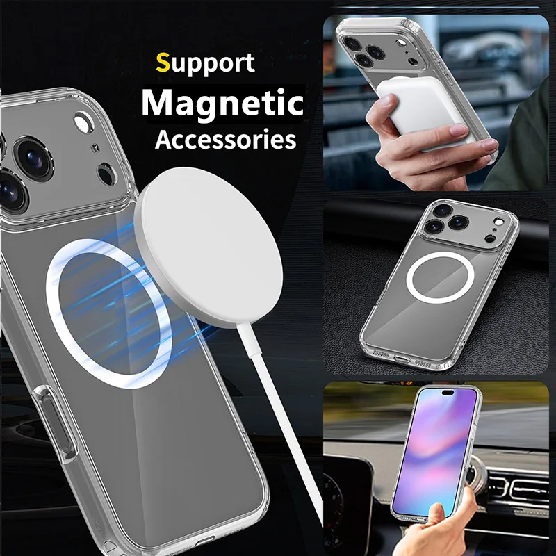 product 15mm thin clear transparent anti scratch mobile phone case for iphone 18 17 pro max individual buttons lens protection-5