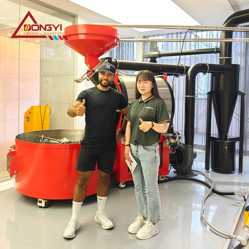 Tostador de Granos de Cacao y Café a Gas Comercial Totalmente Automático de  30 kg, Máquina Tostadora de Café Industrial para Frutos Secos y Uso