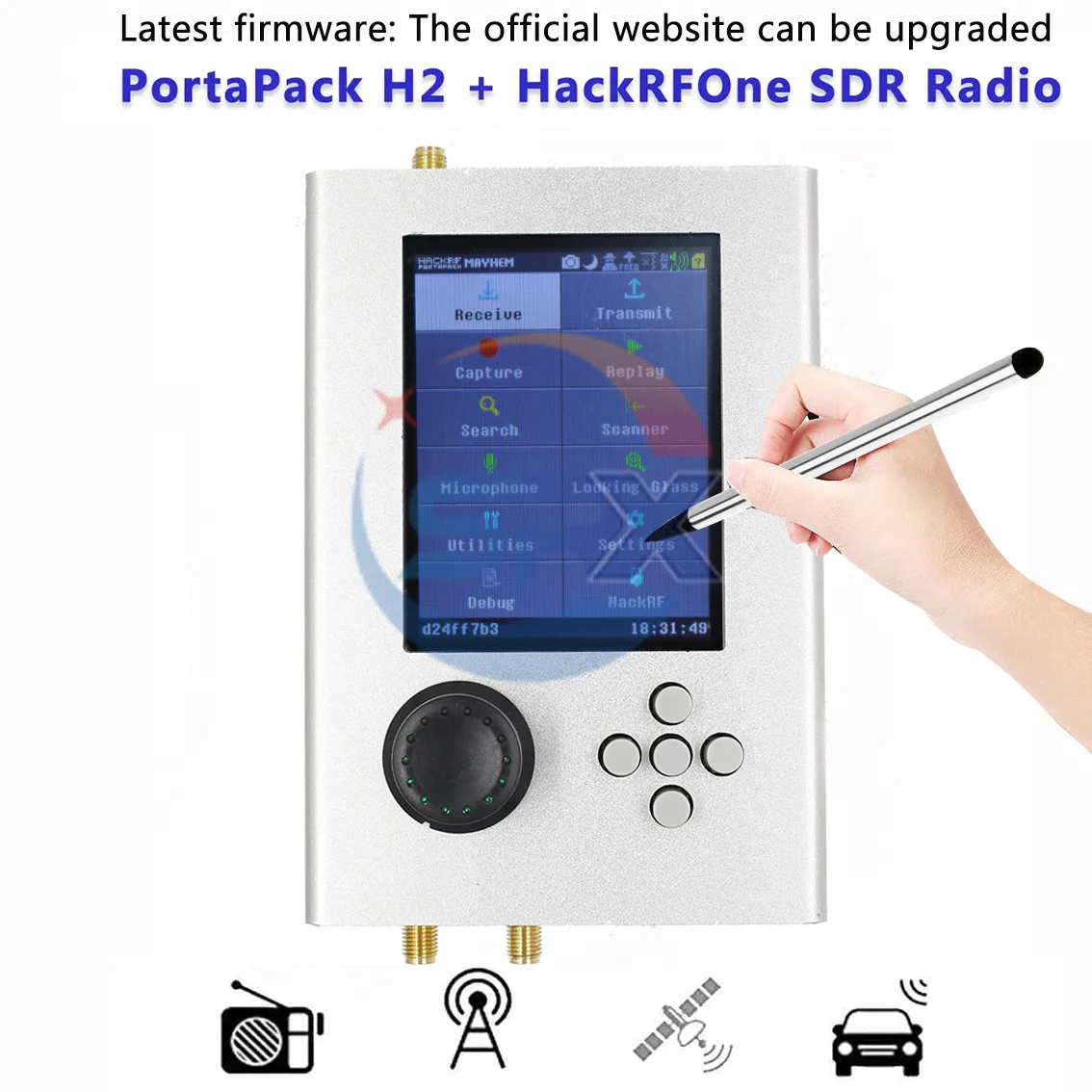 Hackrf One V1.7.3 + Portapack H2 - Versatile Software Defined Radio