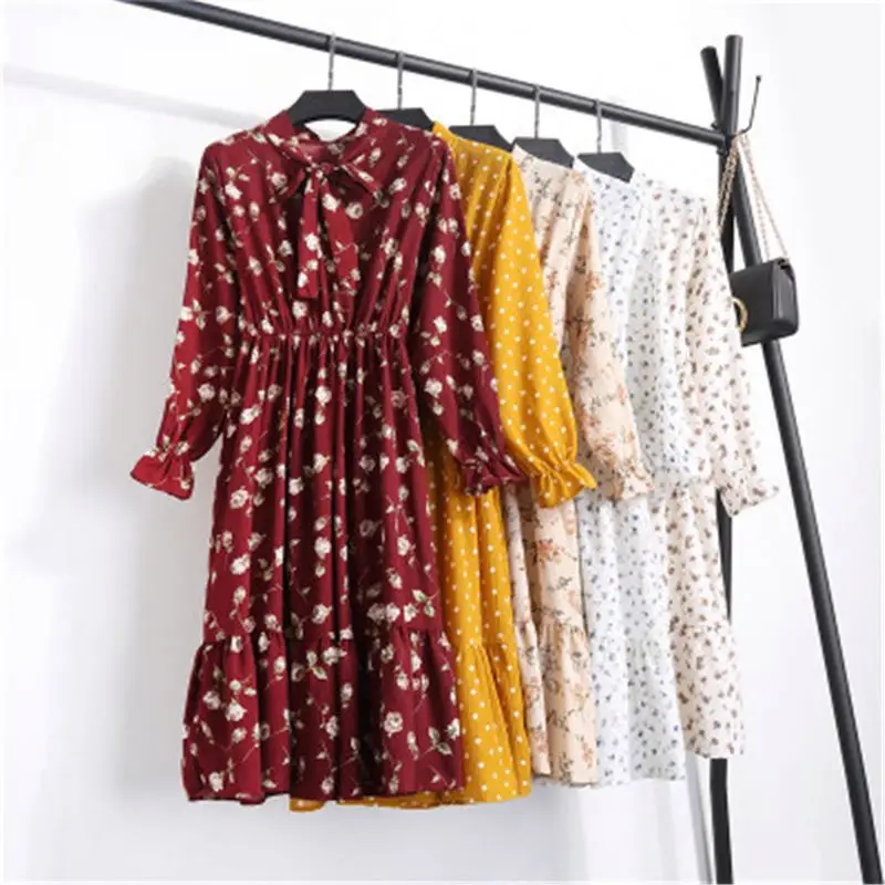 korean chiffon boho dress Korean Chiffon Floral Short Dress