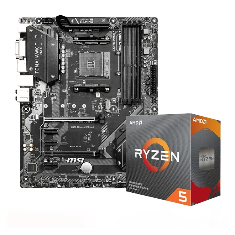 MSI B450 TOMAHAWK MAX - AMD R5 3600X CPU Gaming Motherboard