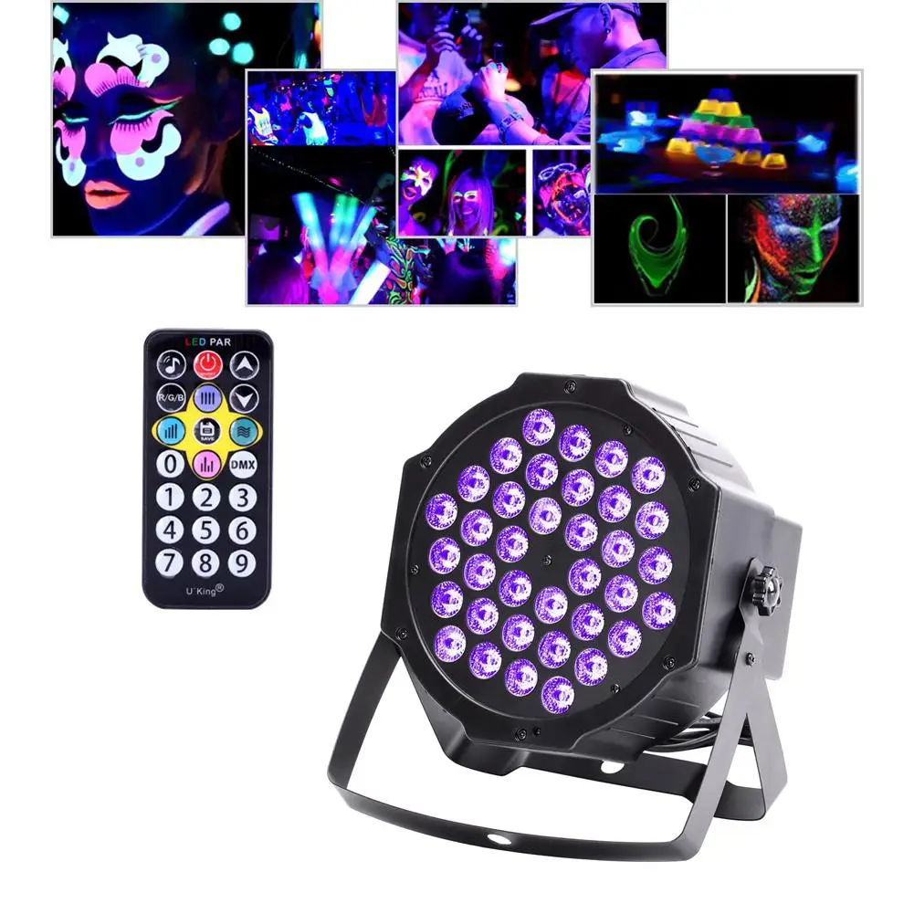U`king 36W UV Blacklight - 50000 Hours LED Stage Lighting