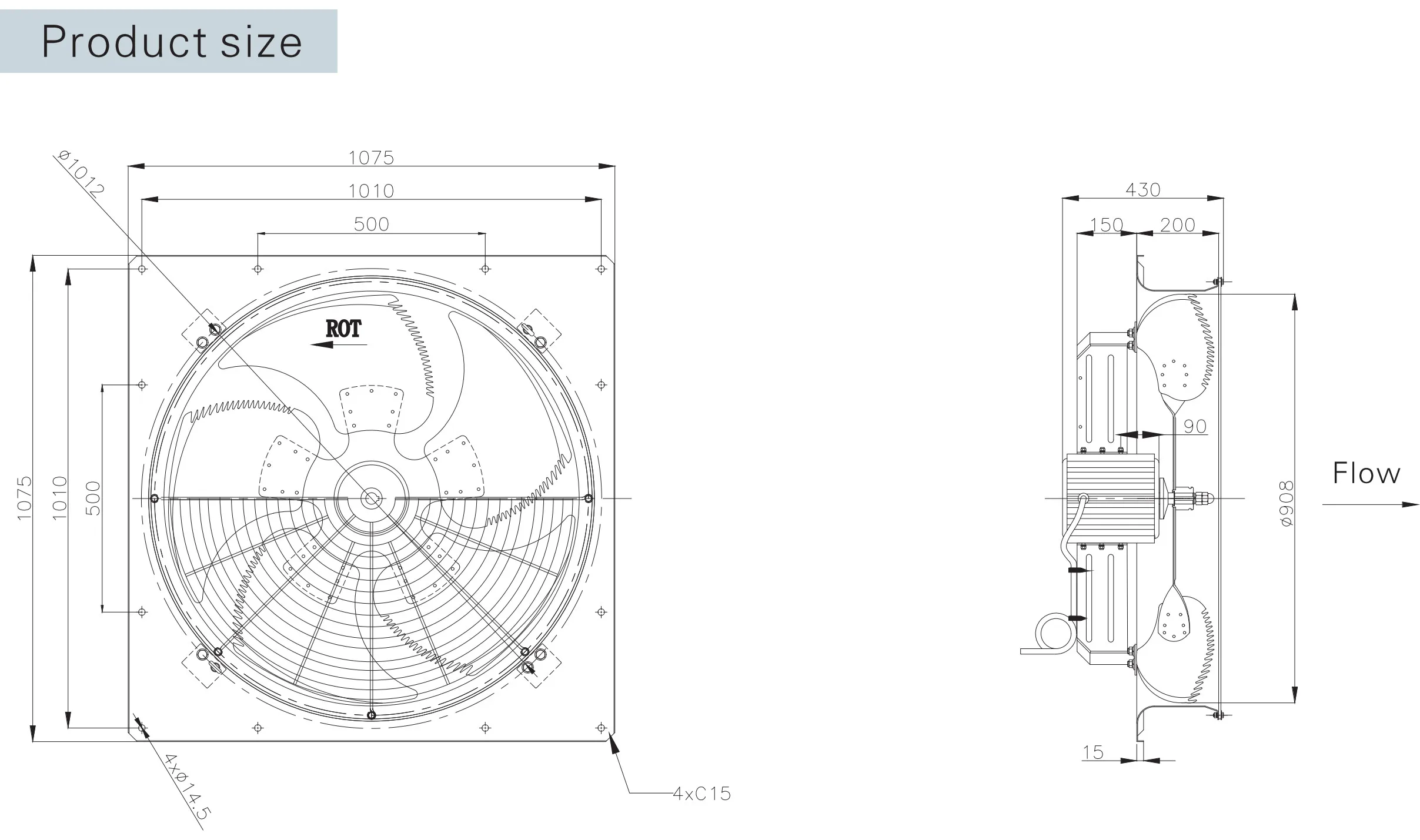 Axial Flow Fan, SANXIN, 2800W - detail 8