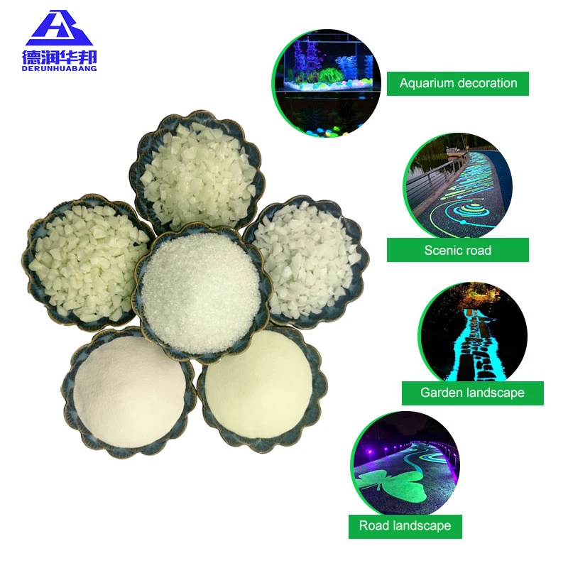 Huabang glowing pebble  glowing stone  luminous pebbles blue artificial resin glowing stone green color