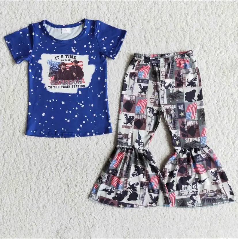 Summer Kids Clothes Blouse Set Wholesale Baby Girls Clothing Sets Milk ...
