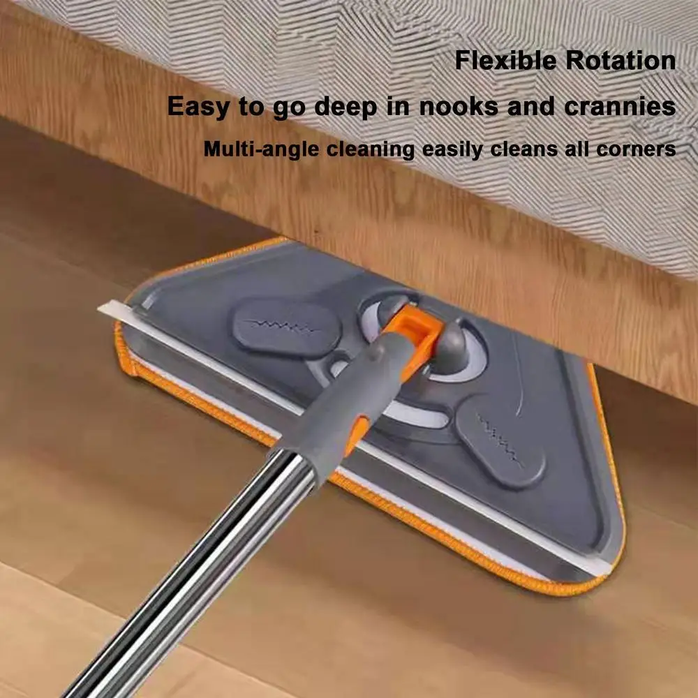 360 Degree Rotatable Triangle Deep Cleaning Mop Long Handle Window Cleaner Dry Wet Mop Dust Remover Wall Mop