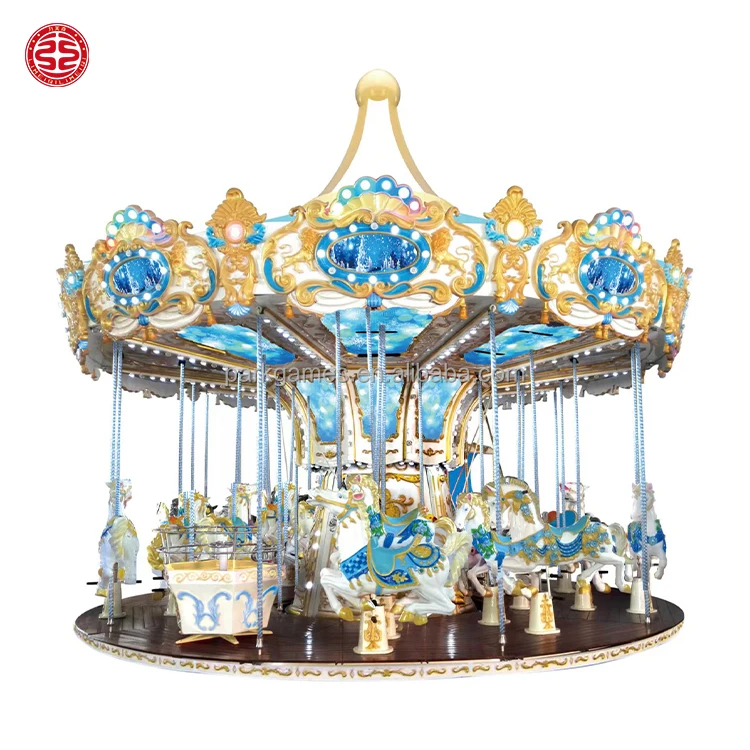 High Quality Commercial Indoor Outdoor Kids Electric Merry Go Round Large Carousel Horse Entertainment Equipment